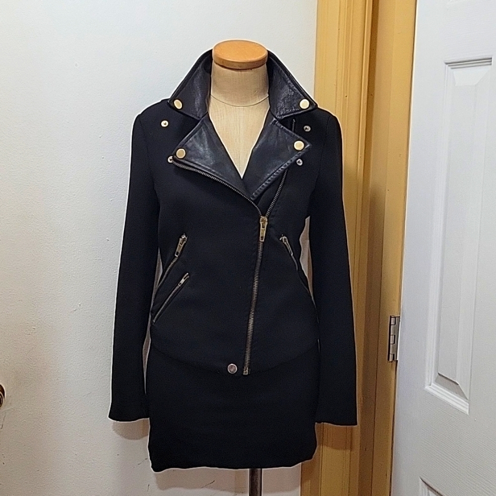 Zara Basic Biker Jacket Size M